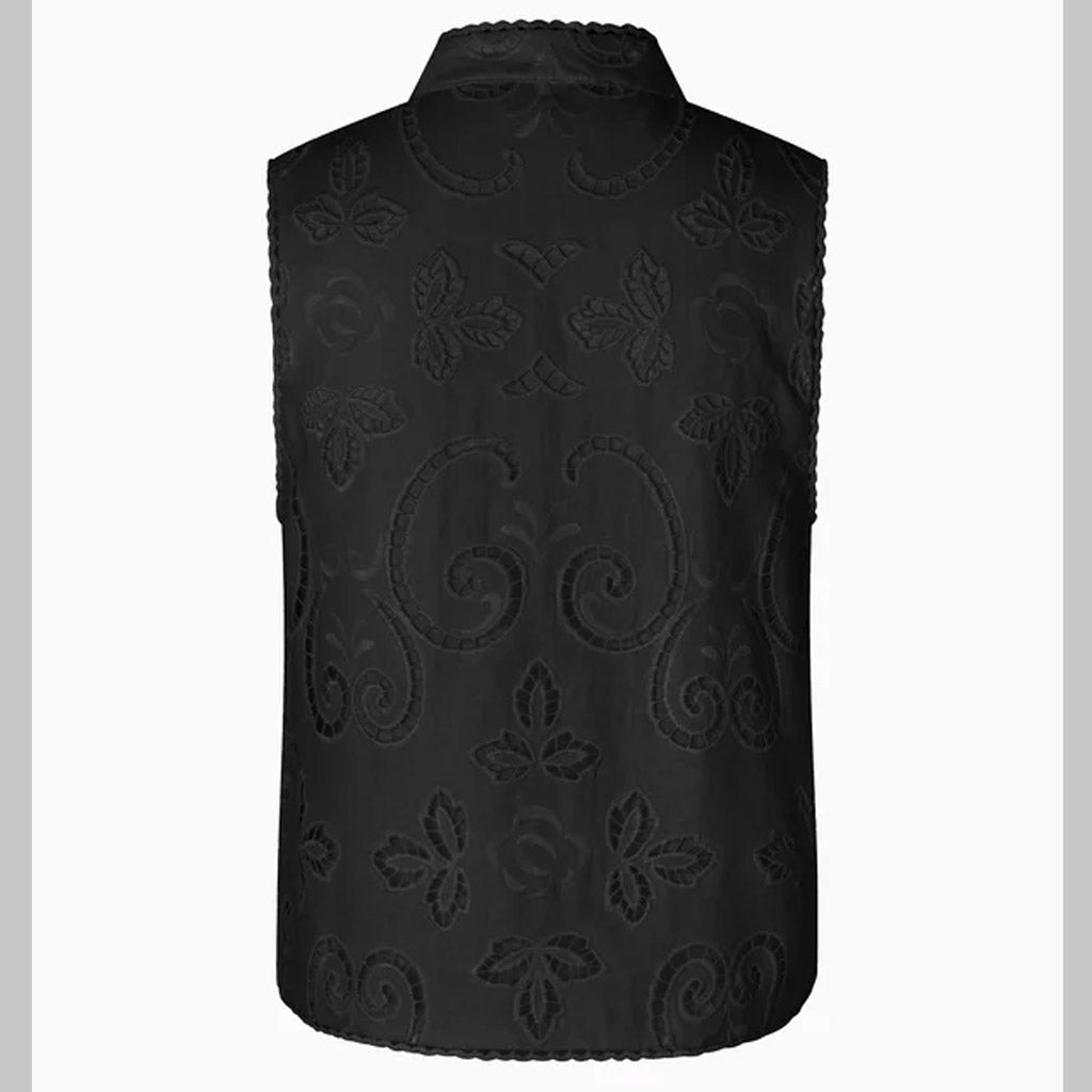 Second Female - Vilma printed Top - Black - Collector Store Sydney