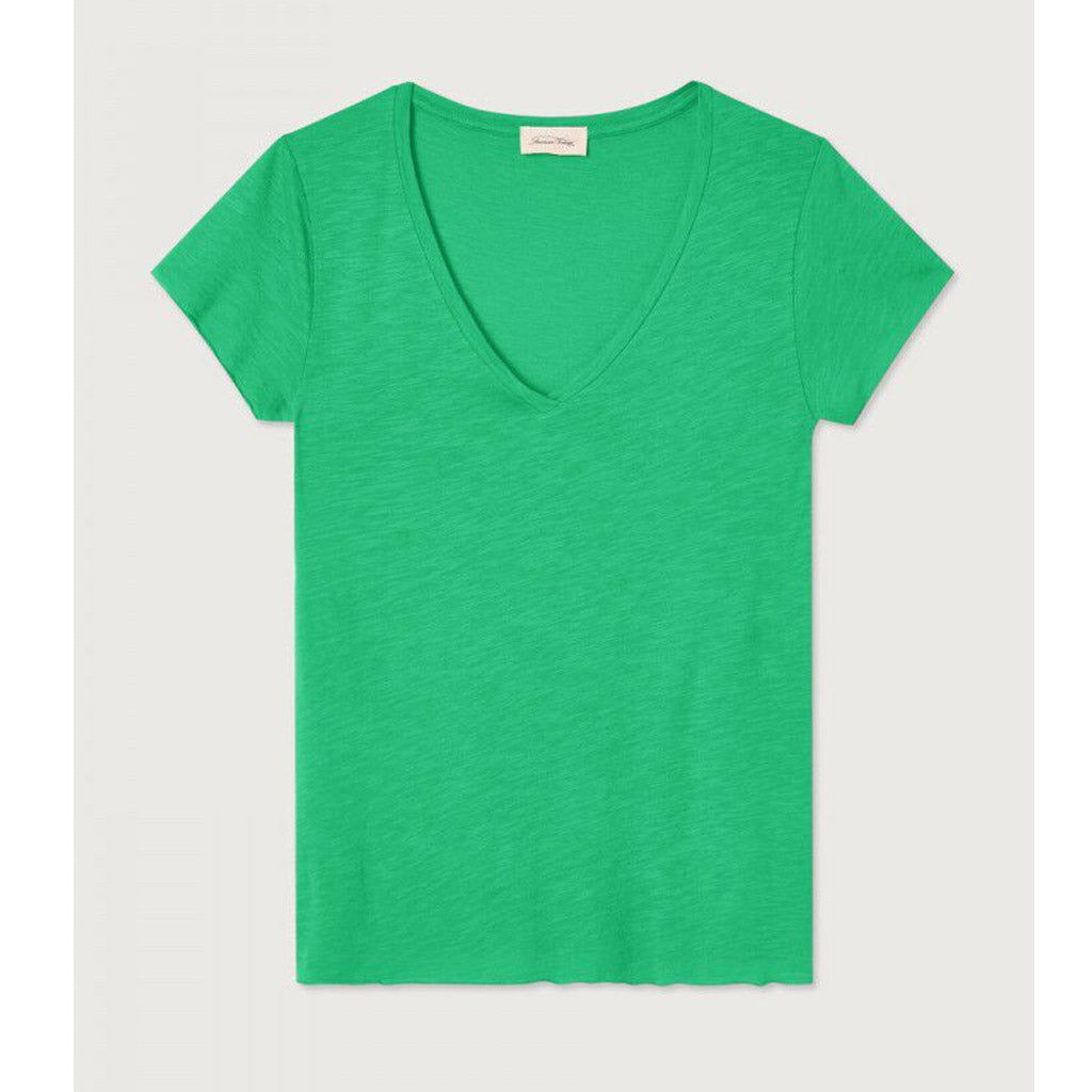 American Vintage Jacksonville V Neck Tee - Vintage Menthol - Collector Store