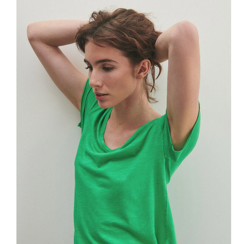 American Vintage Jacksonville V Neck Tee - Vintage Menthol - Collector Store
