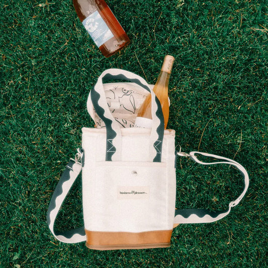WINE COOLER TOTE BAG - RIVIE WHITE - Collector Store Sydney
