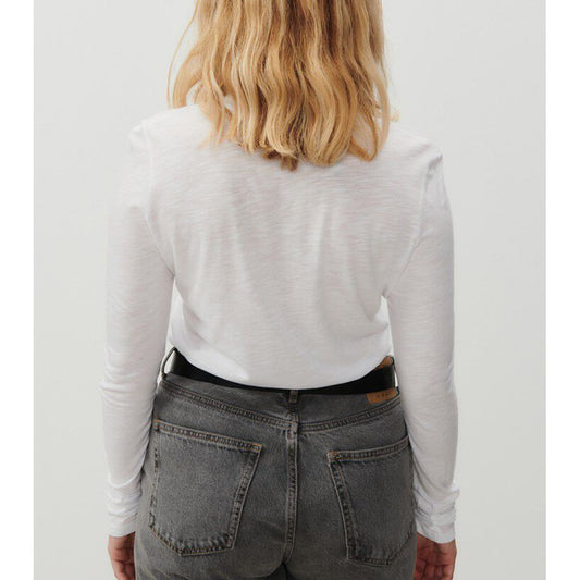 American Vintage Jacksonville Long Sleeve Scoop Neck - White - Collector Store Sydney