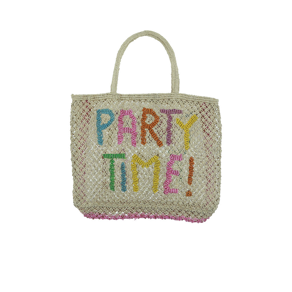 The Jacksons - PARTY TIME Woven Jute Bag - Natural