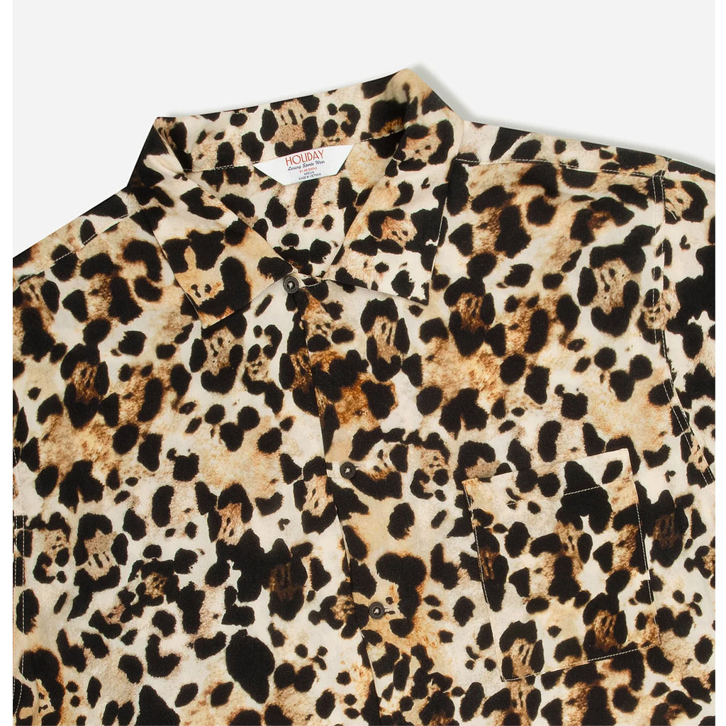 Mr Simple Zed Bowler SS Shirt - Sand Leopard - Collector Store