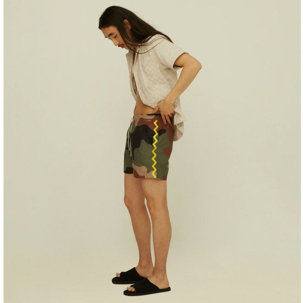 OAS Green Camouflage Zig - Swimshorts - Collector Store