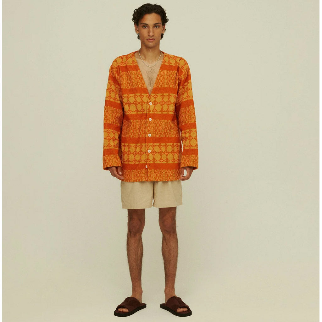 OAS Orange Ventura Terry Cardigan - Collector Store