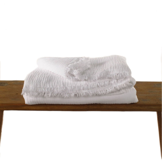 by ende. | Muslin Blanket | White & White - Collector Store Sydney