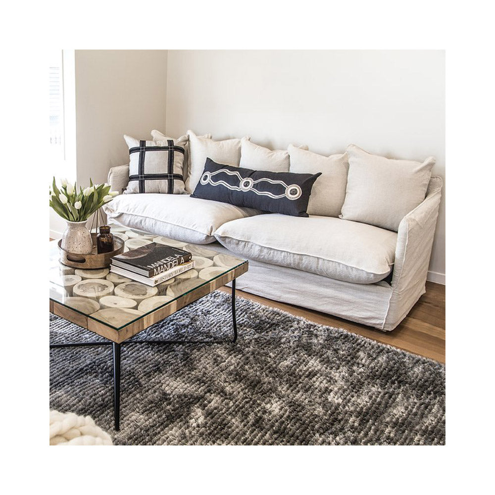 Singita Three Seater Sofa Sand | Uniqwa Furniture - Collector Store