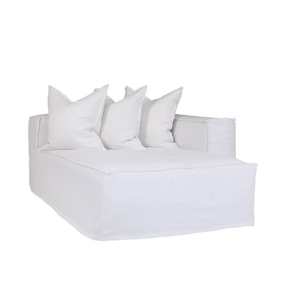 Hendrix Chaise Sofa Right Arm White | Uniqwa Furniture - Collector Store
