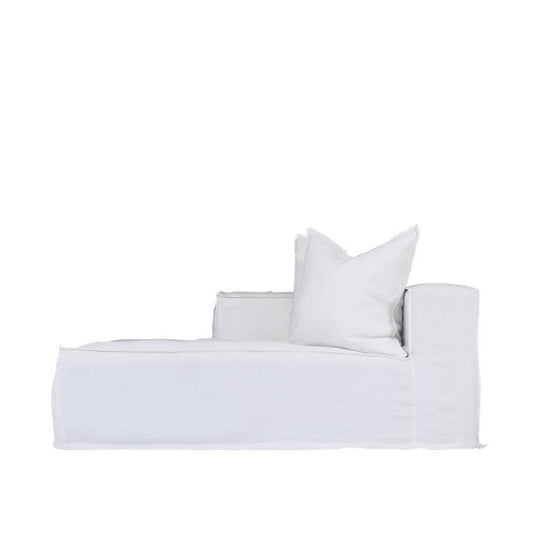 Hendrix Chaise Sofa Left Arm White | Uniqwa Furniture - Collector Store