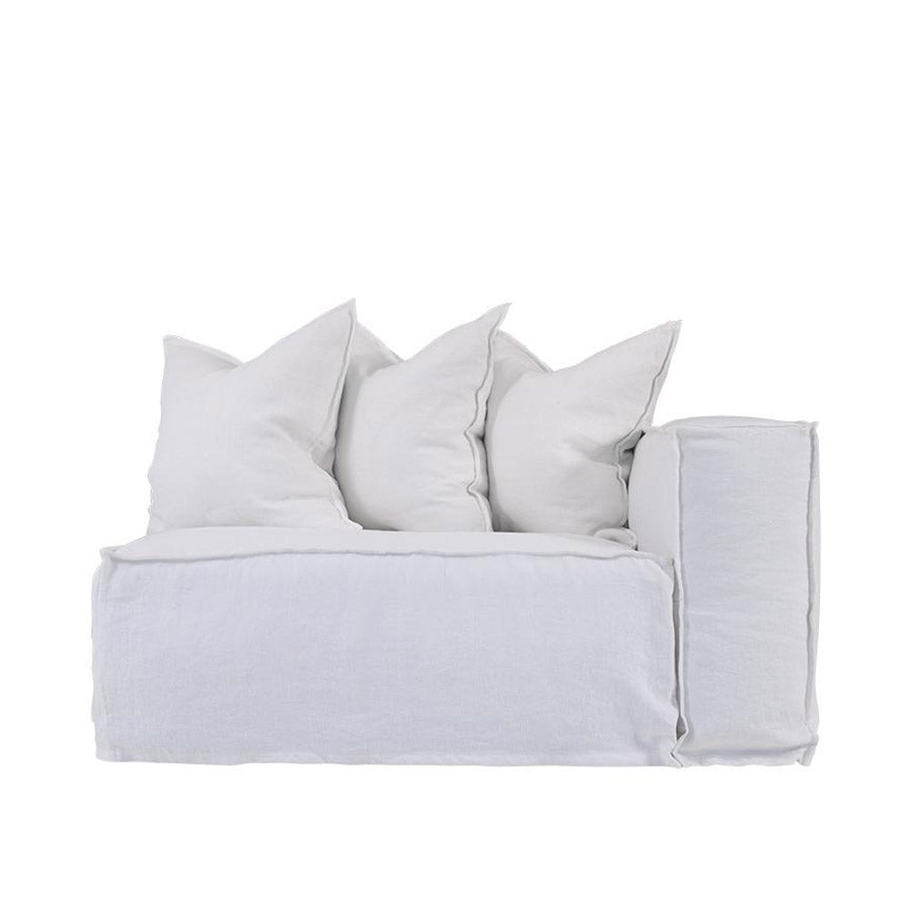 Hendrix One Seater Sofa Right Arm White | Uniqwa Furniture - Collector Store
