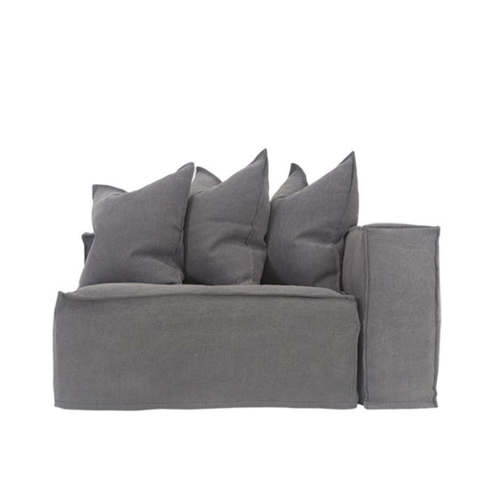 Hendrix  Sofa Right Arm Charcoal | Uniqwa Furniture - Collector Store
