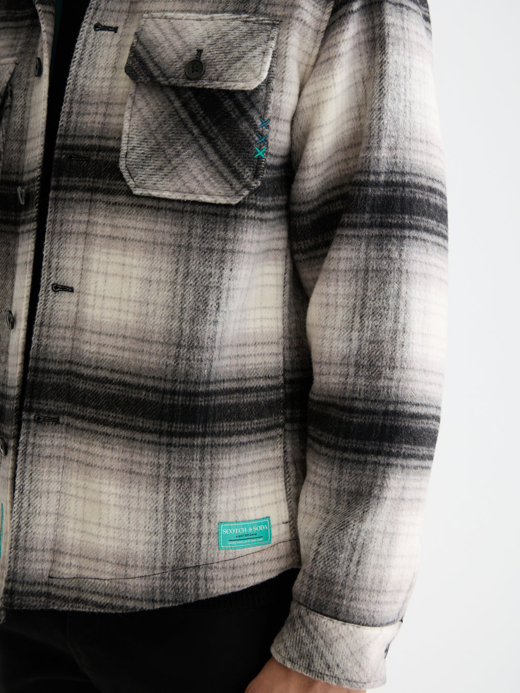Check overshirt Dark grey - Collector Store Sydney