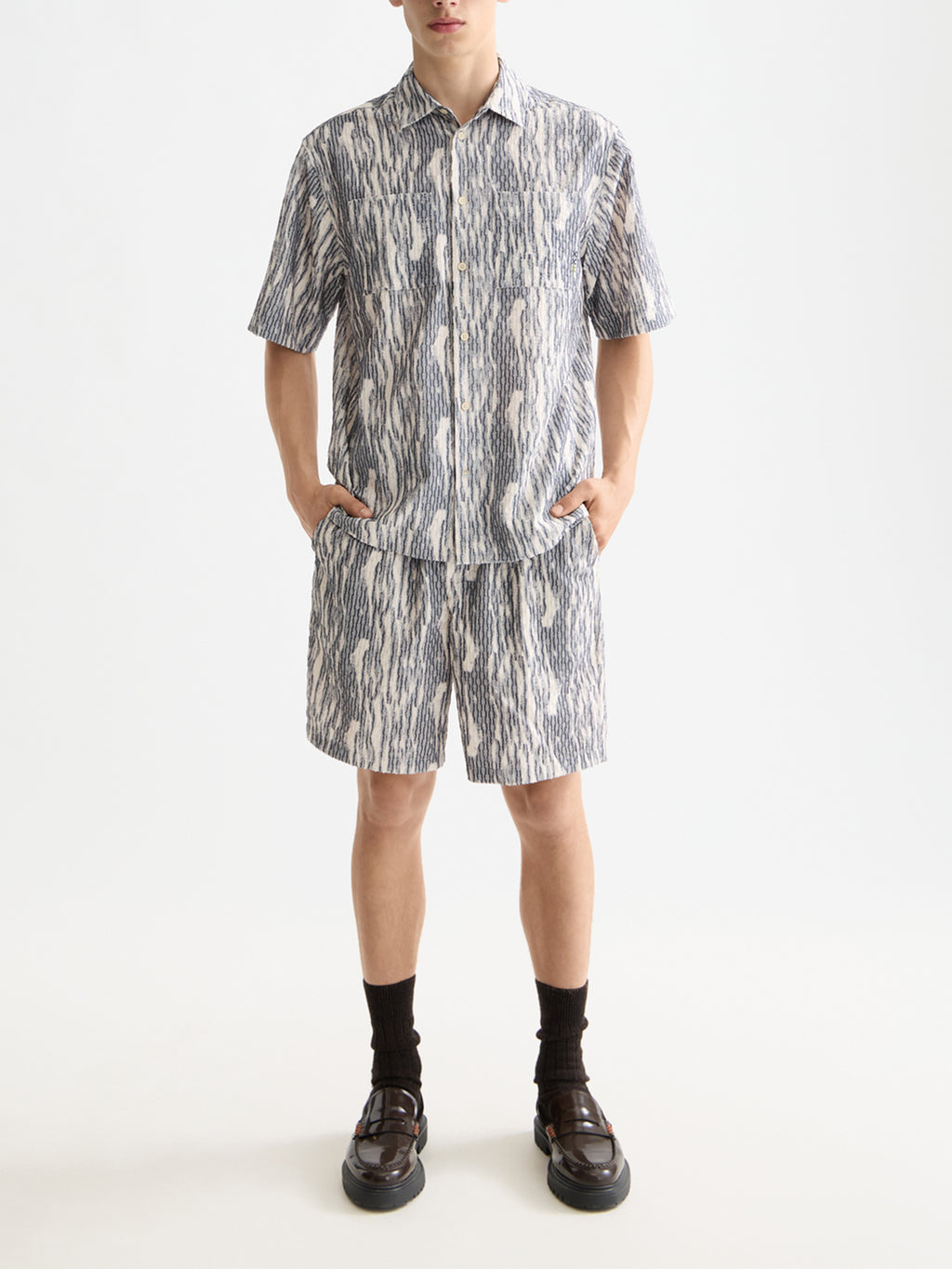 Fave printed shorts Sky - Collector Store Sydney