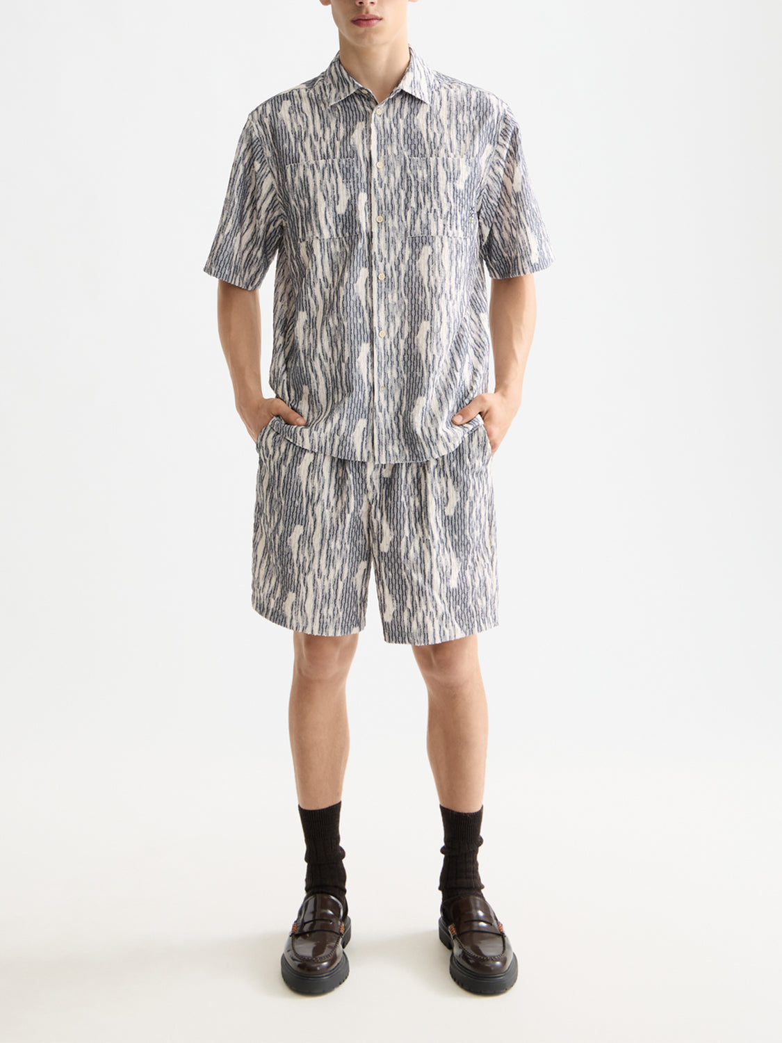 Fave printed shorts Sky - Collector Store Sydney