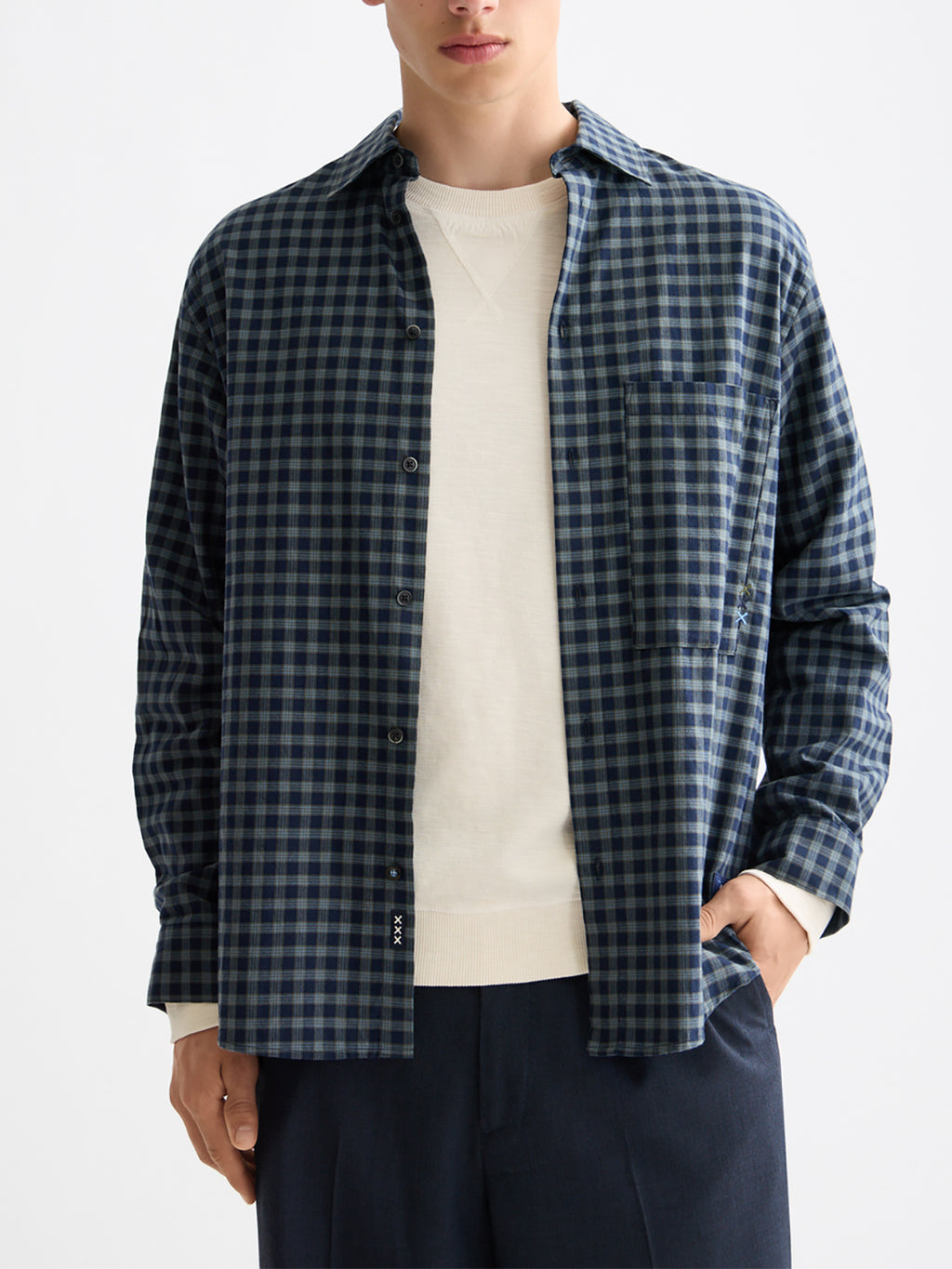Lightweight flannel shirt Sky - Collector Store Sydney