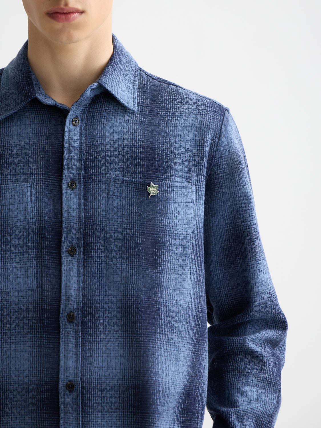 Shadow check shirt Peacoat - Collector Store Sydney