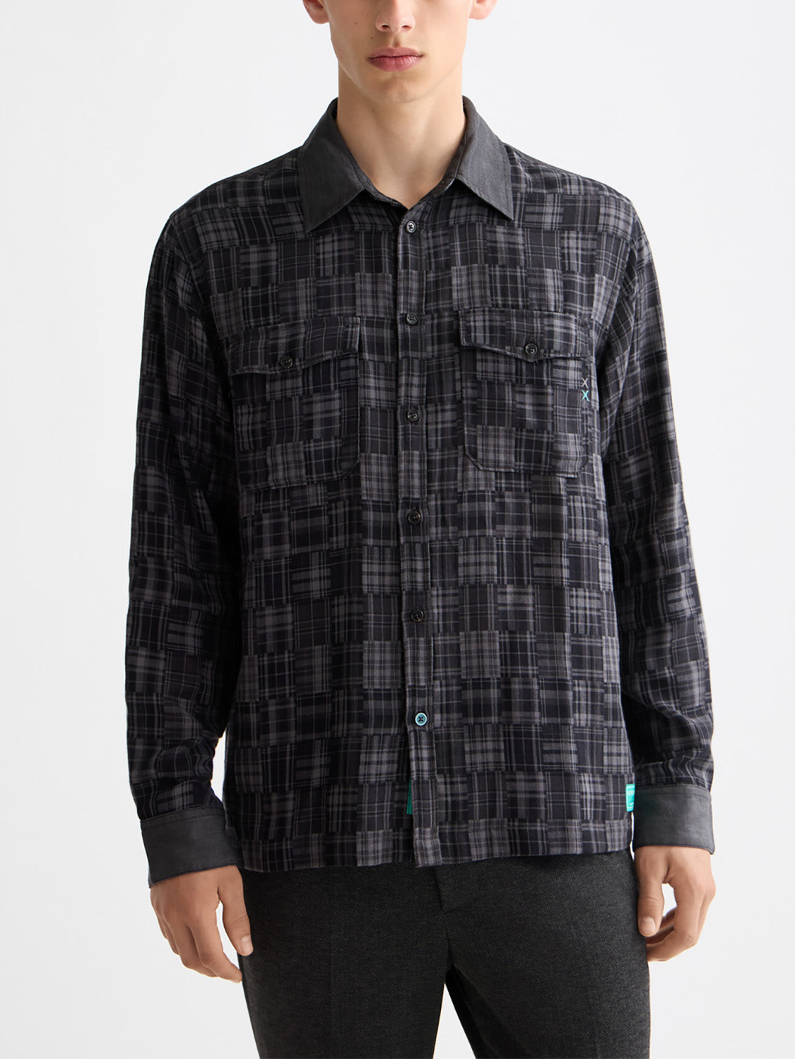 Patchwork flannel shirt Meteo - Collector Store Sydney