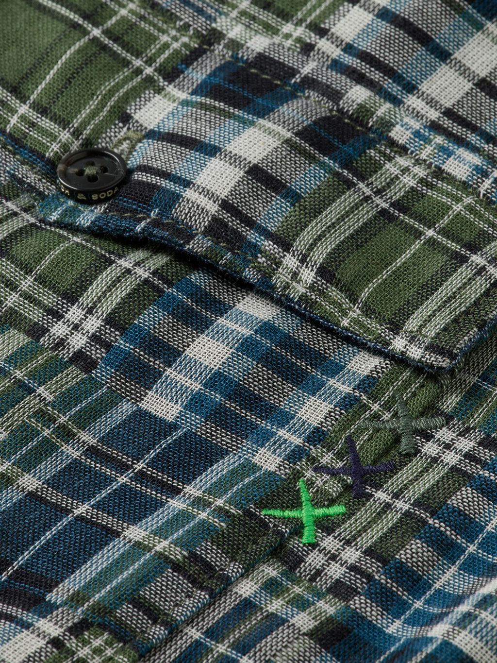 Patchwork flannel shirt Thyme - Collector Store Sydney