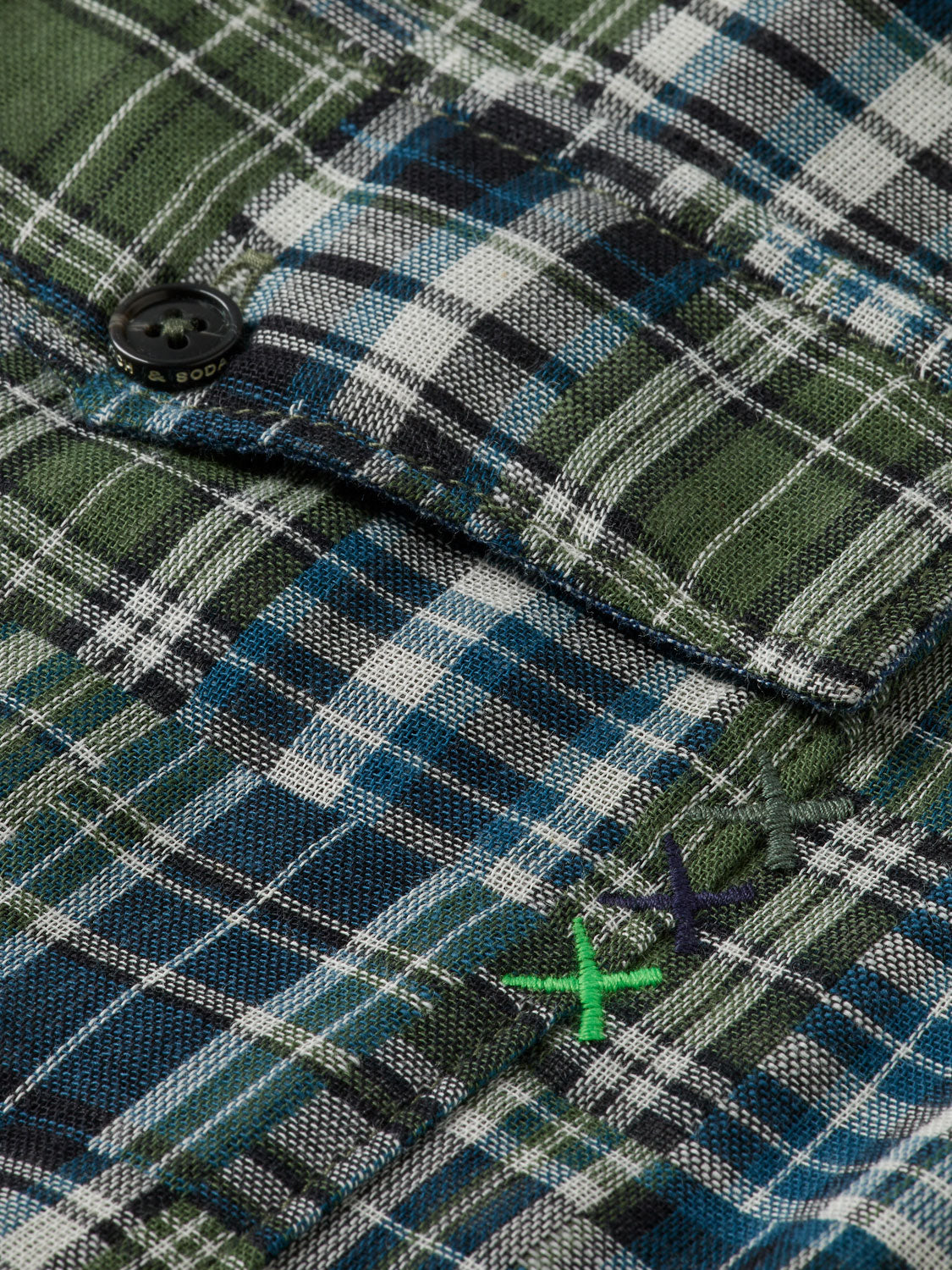 Patchwork flannel shirt Thyme - Collector Store Sydney