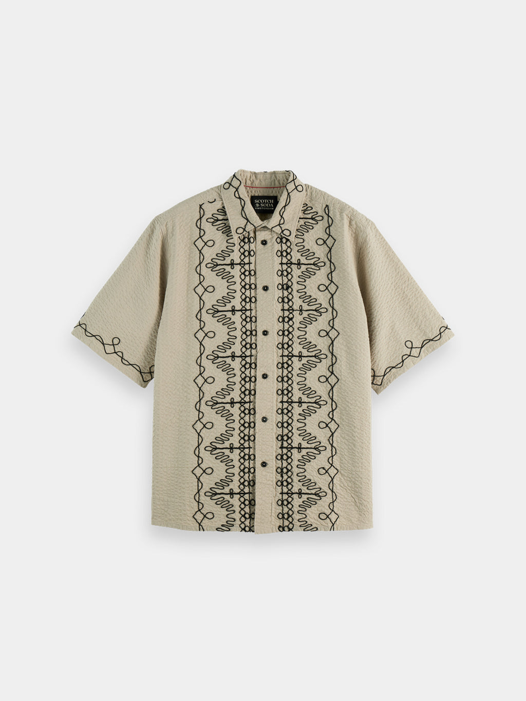 Embroidered short sleeved shirt plaza - Collector Store Sydney