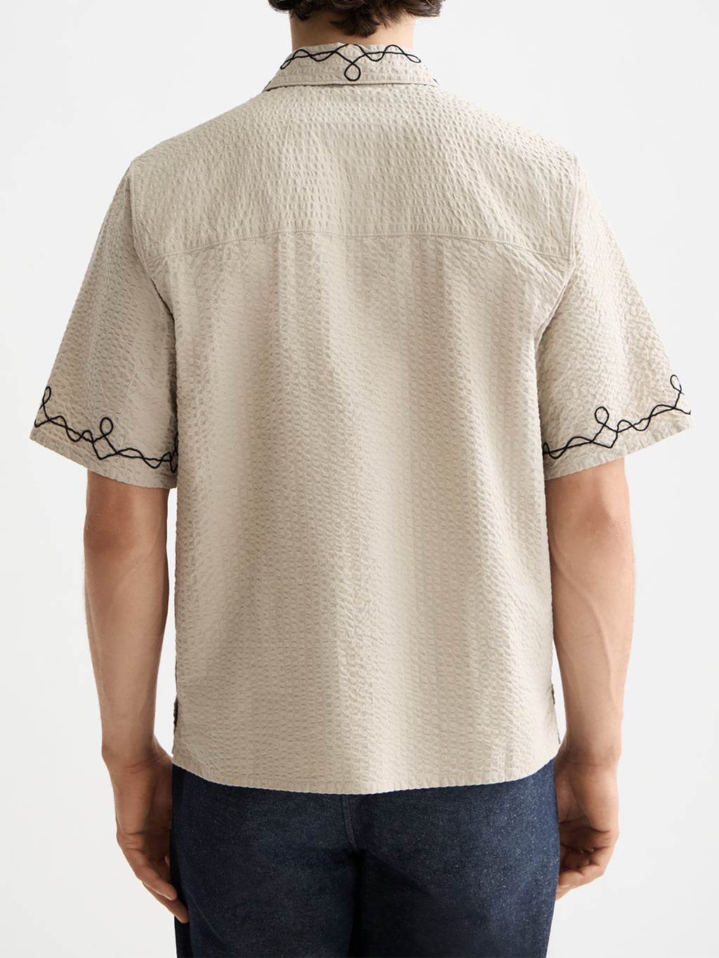 Embroidered short sleeved shirt plaza - Collector Store Sydney