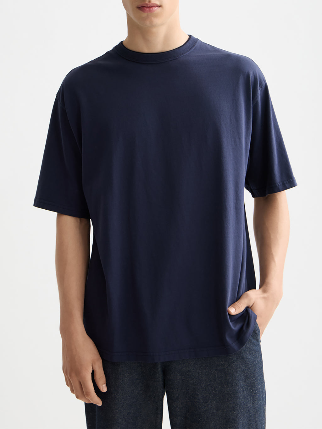 Garment-dyed t-shirt Peacoat - Collector Store Sydney
