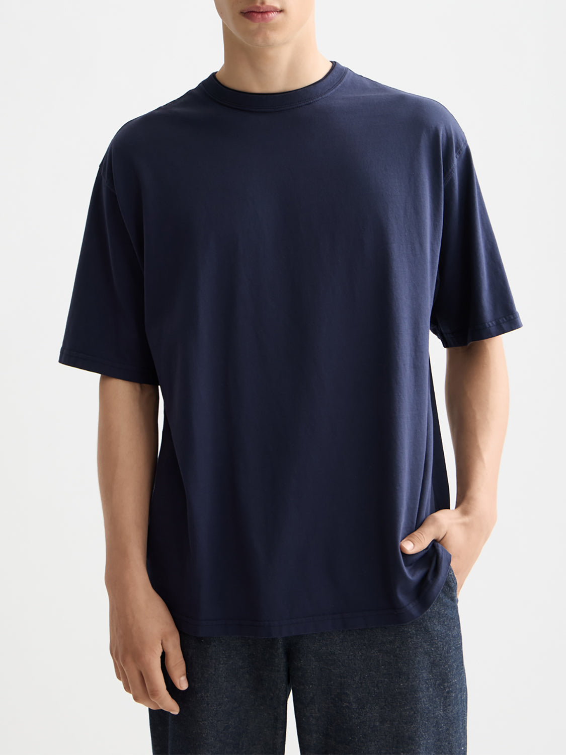 Garment-dyed t-shirt Peacoat - Collector Store Sydney