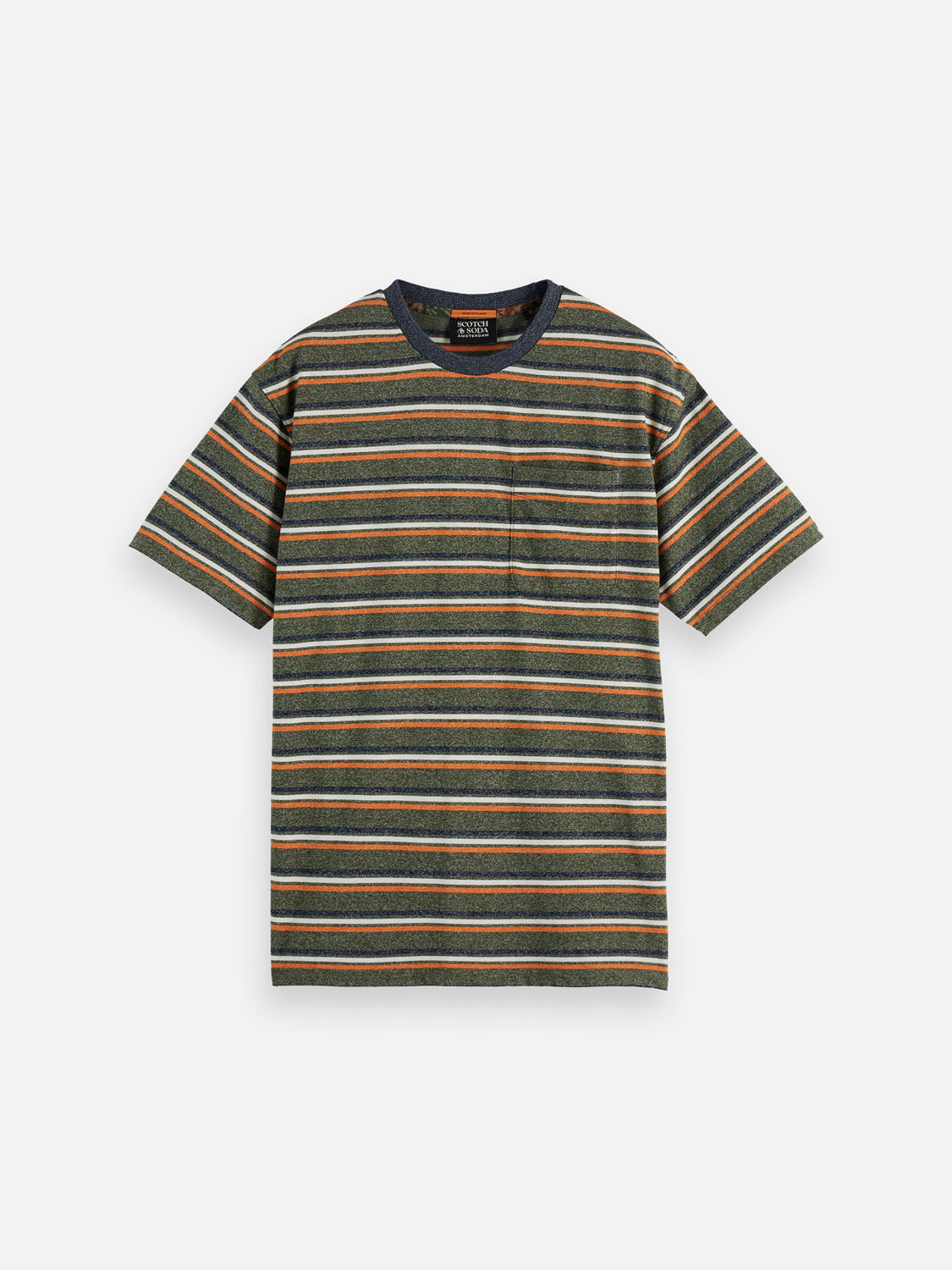 Yarn-dyed striped t-shirt Green Multi - Collector Store Sydney