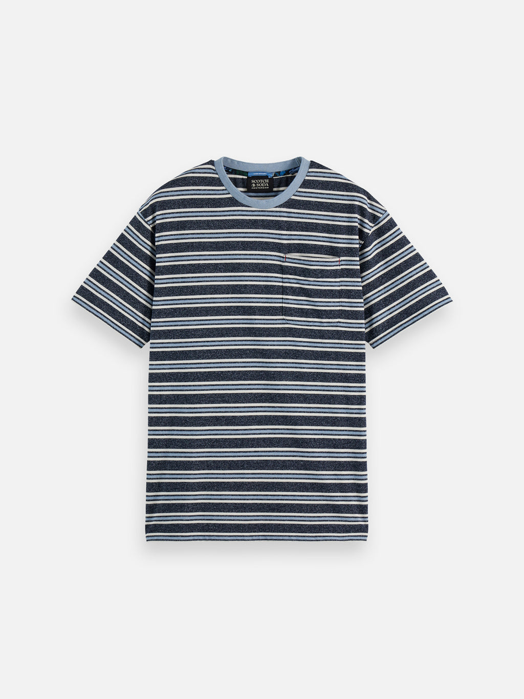 Yarn-dyed striped t-shirt Blue Multi - Collector Store Sydney