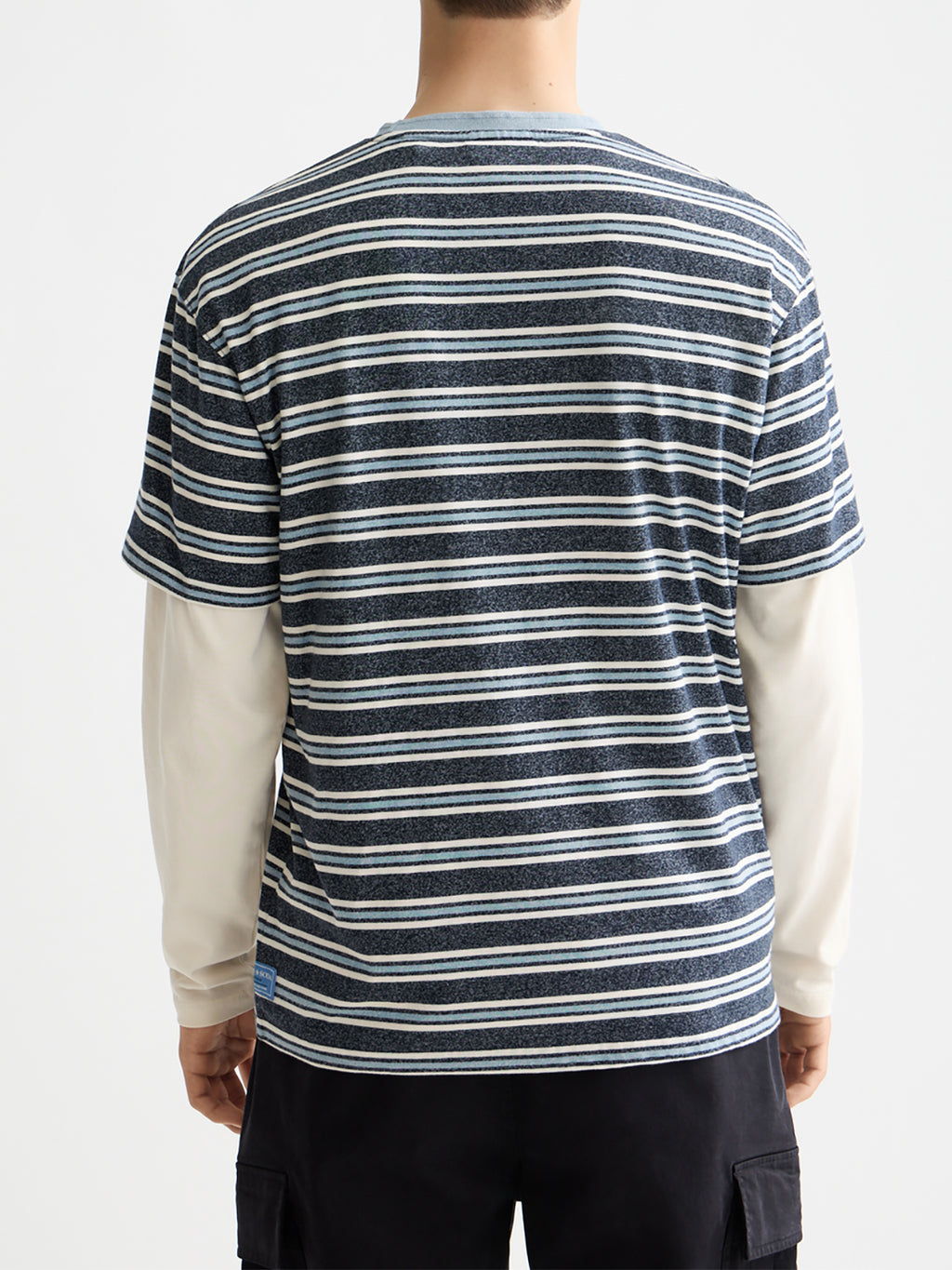 Yarn-dyed striped t-shirt Blue Multi - Collector Store Sydney