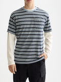 Yarn-dyed striped t-shirt Blue Multi - Collector Store Sydney