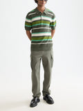 Knitted striped polo - Thyme - Collector Store Sydney
