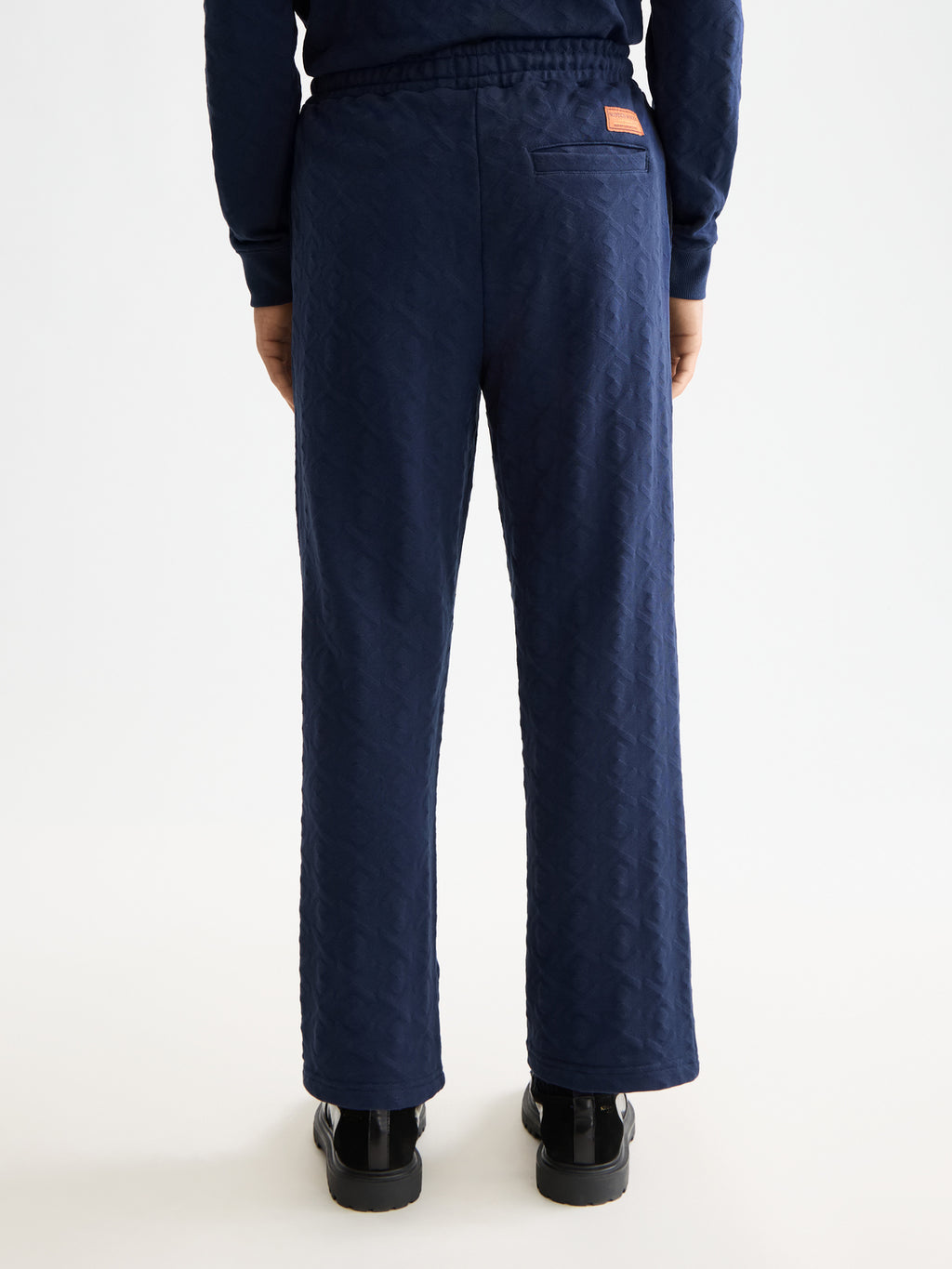 Jacquard terry sweatpants Peacoat - Collector Store Sydney