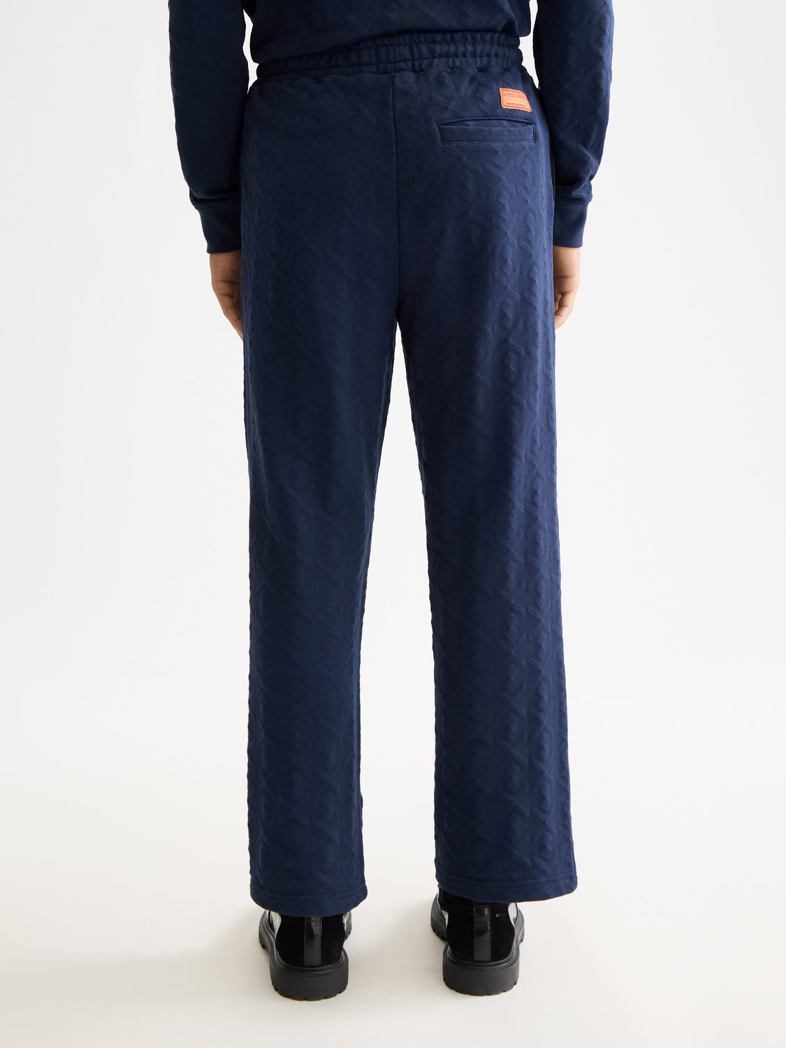Jacquard terry sweatpants Peacoat - Collector Store Sydney