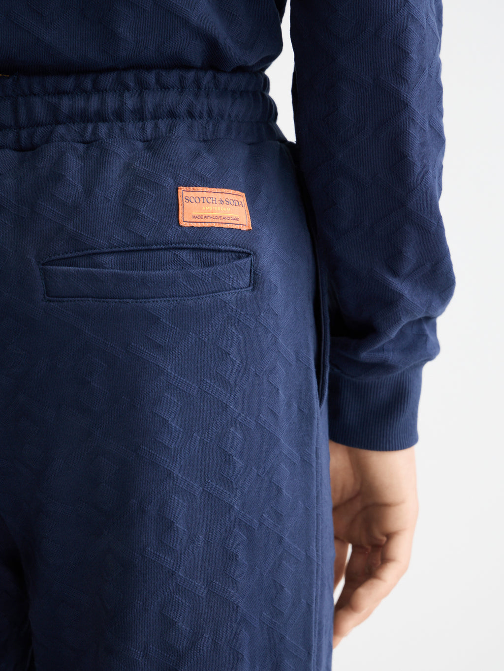Jacquard terry sweatpants Peacoat - Collector Store Sydney