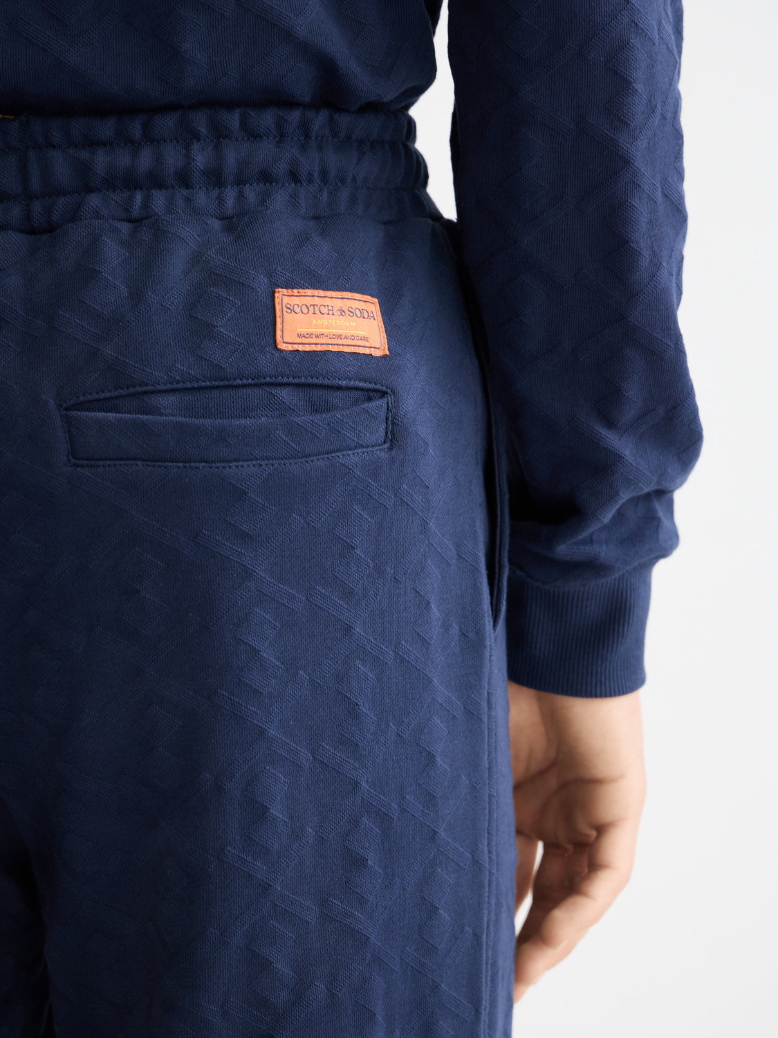 Jacquard terry sweatpants Peacoat - Collector Store Sydney