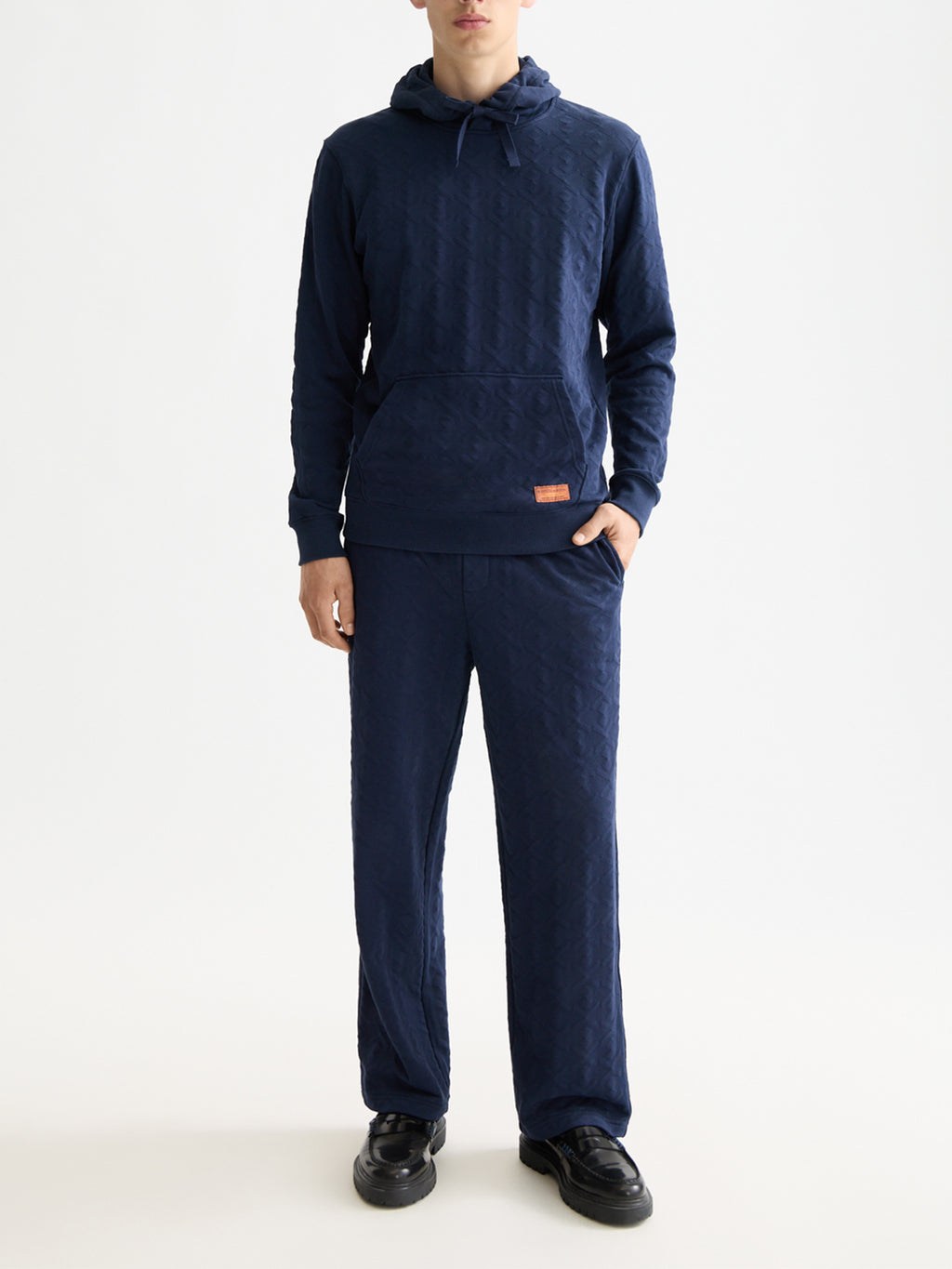 Jacquard terry sweatpants Peacoat - Collector Store Sydney