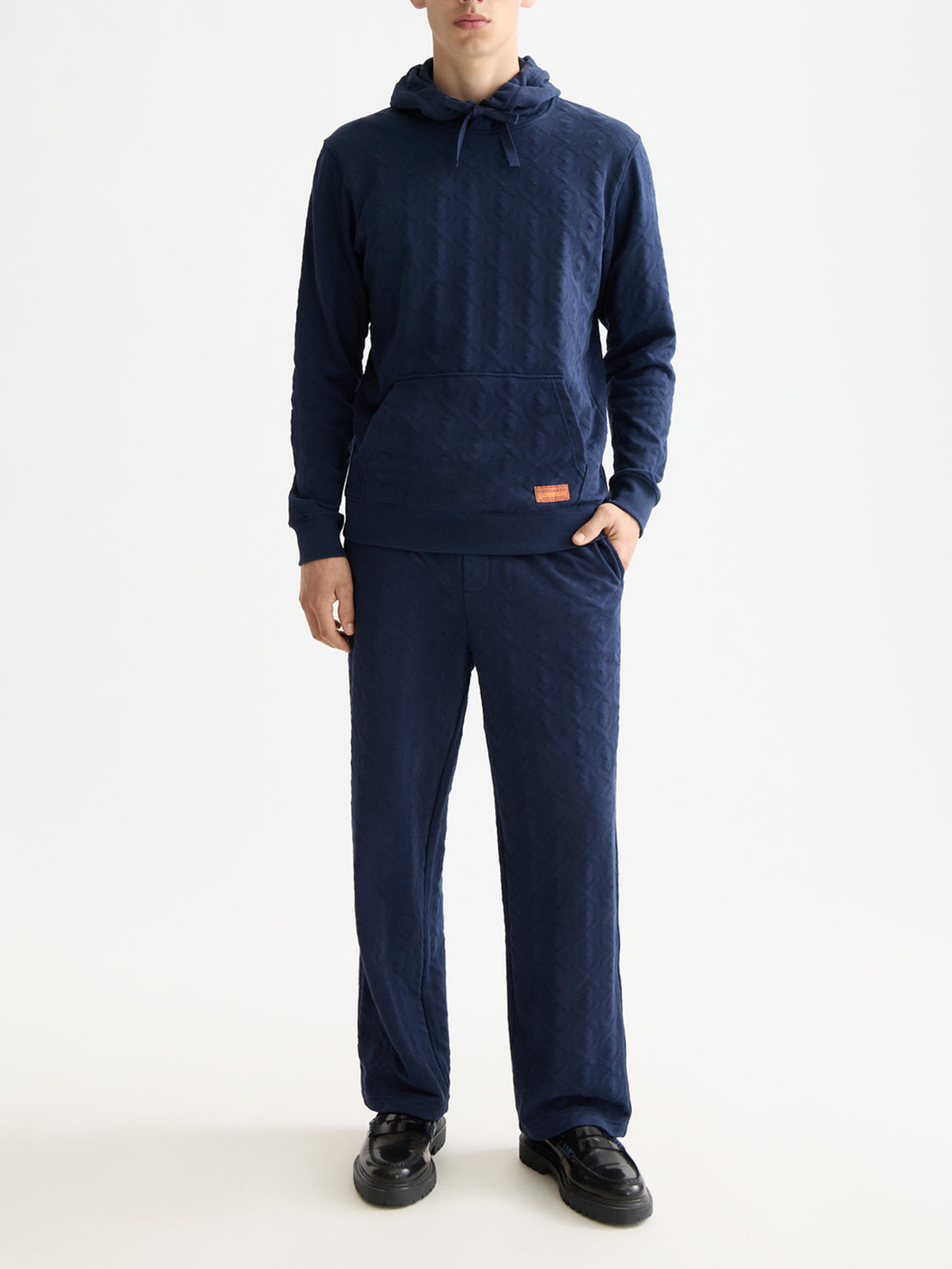 Jacquard terry sweatpants Peacoat - Collector Store Sydney