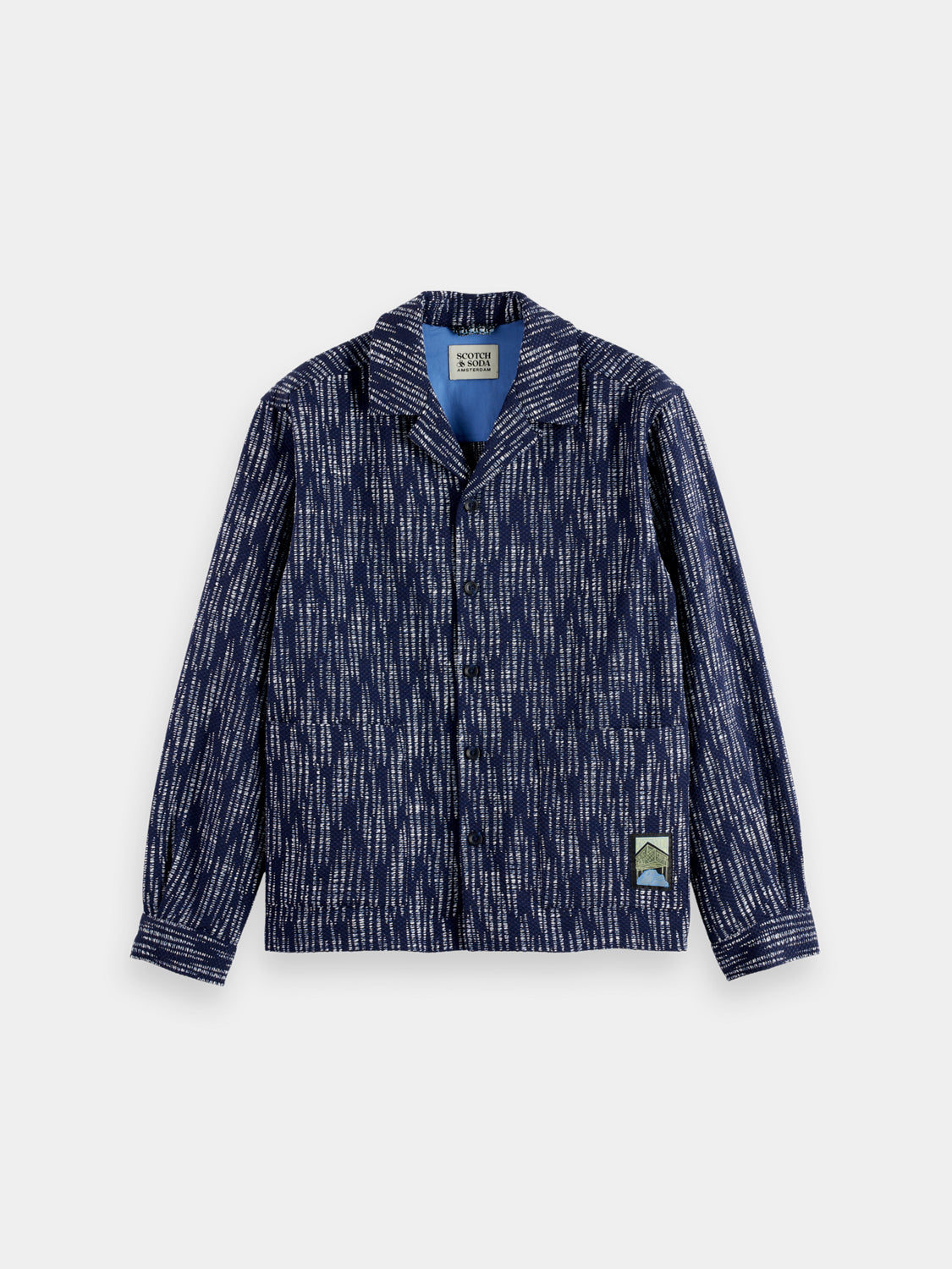 Jacquard overshirt/Light Jacket Sky captain - Collector Store Sydney