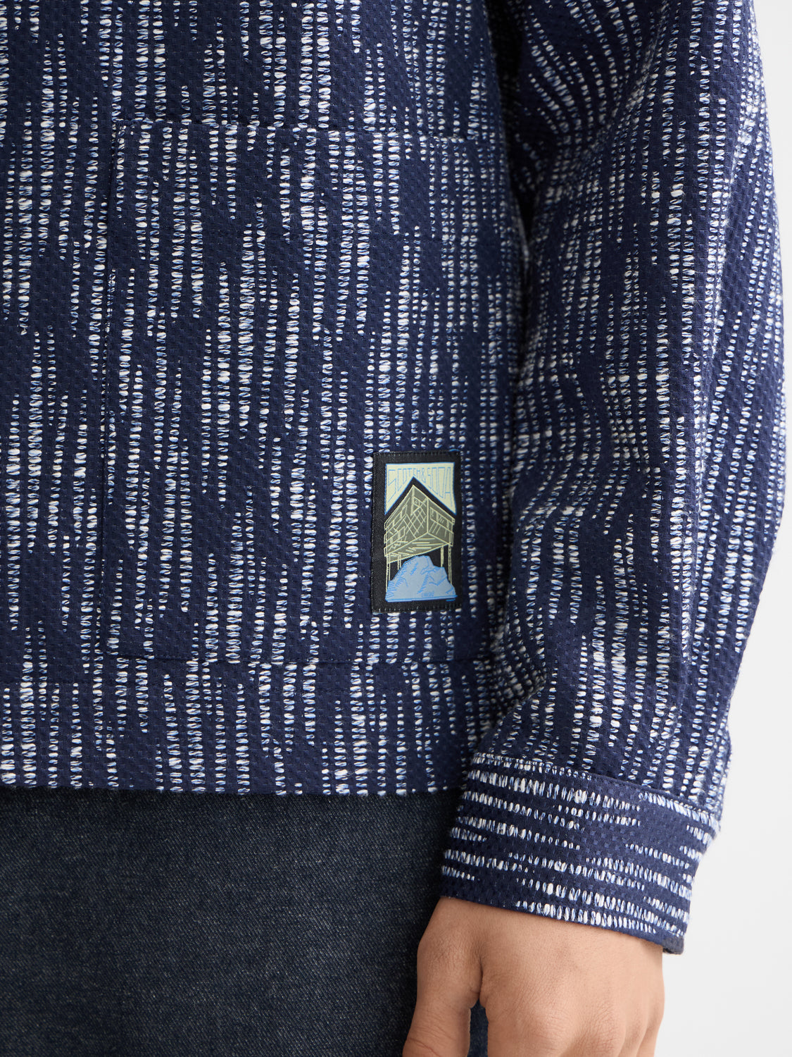 Jacquard overshirt/Light Jacket Sky captain - Collector Store Sydney