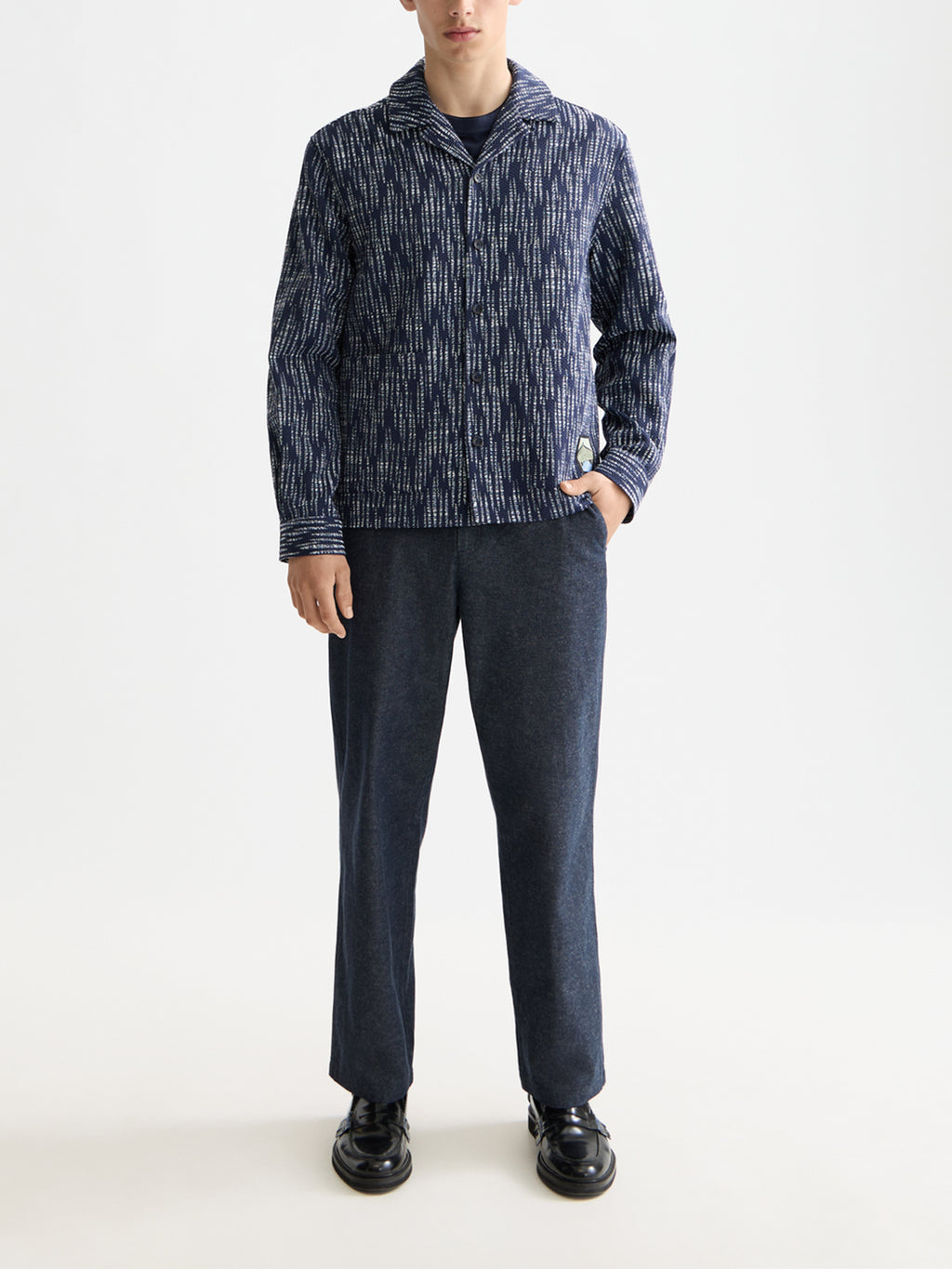 Jacquard overshirt/Light Jacket Sky captain - Collector Store Sydney