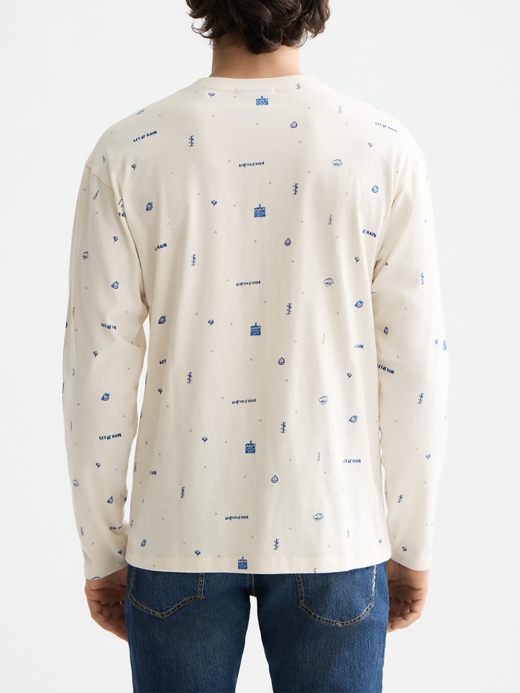 Printed long sleeved t-shirt rain - Collector Store Sydney