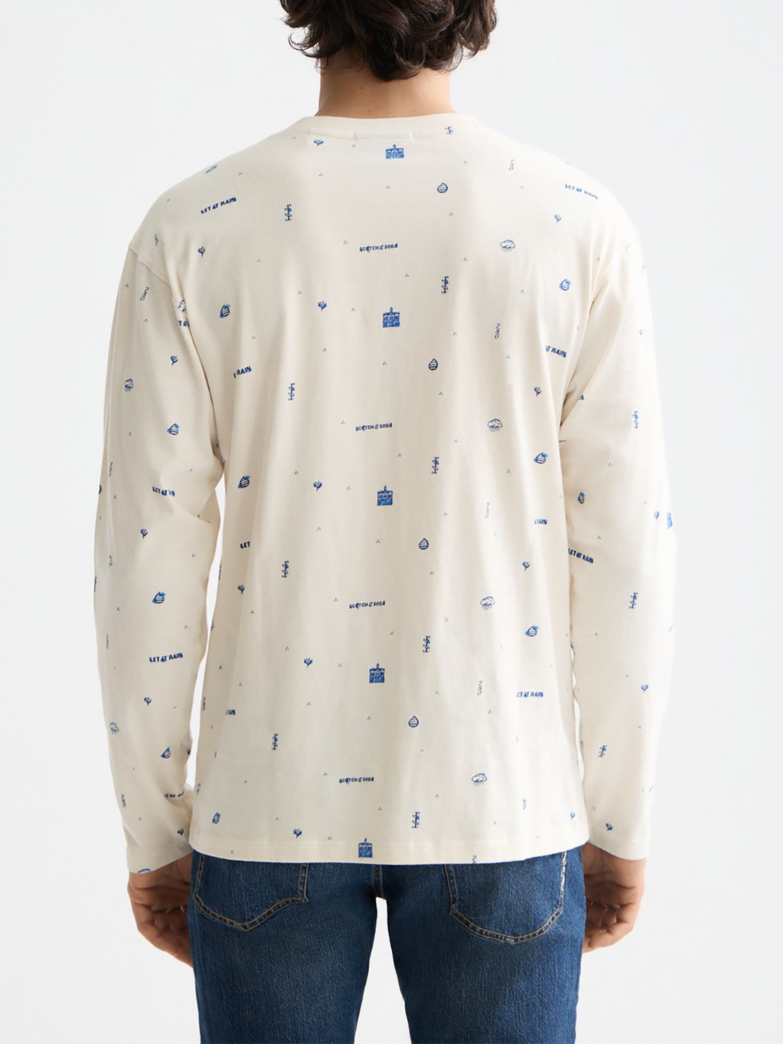 Printed long sleeved t-shirt rain - Collector Store Sydney