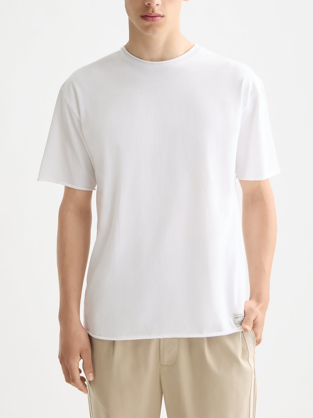 Raw edge t-shirt white - Collector Store Sydney