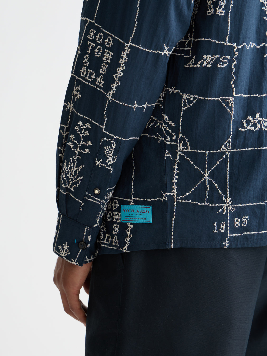 Scotch & Soda Embroidered shirt - Cross Stitch