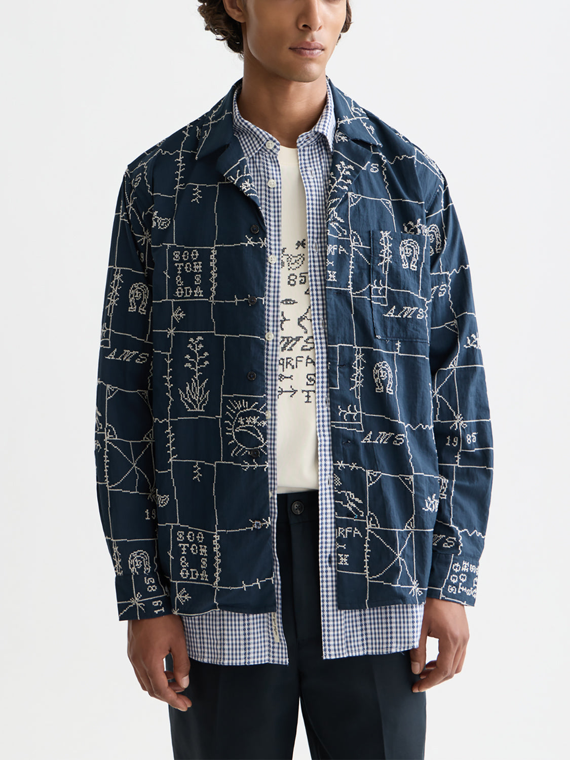 Scotch & Soda Embroidered shirt - Cross Stitch