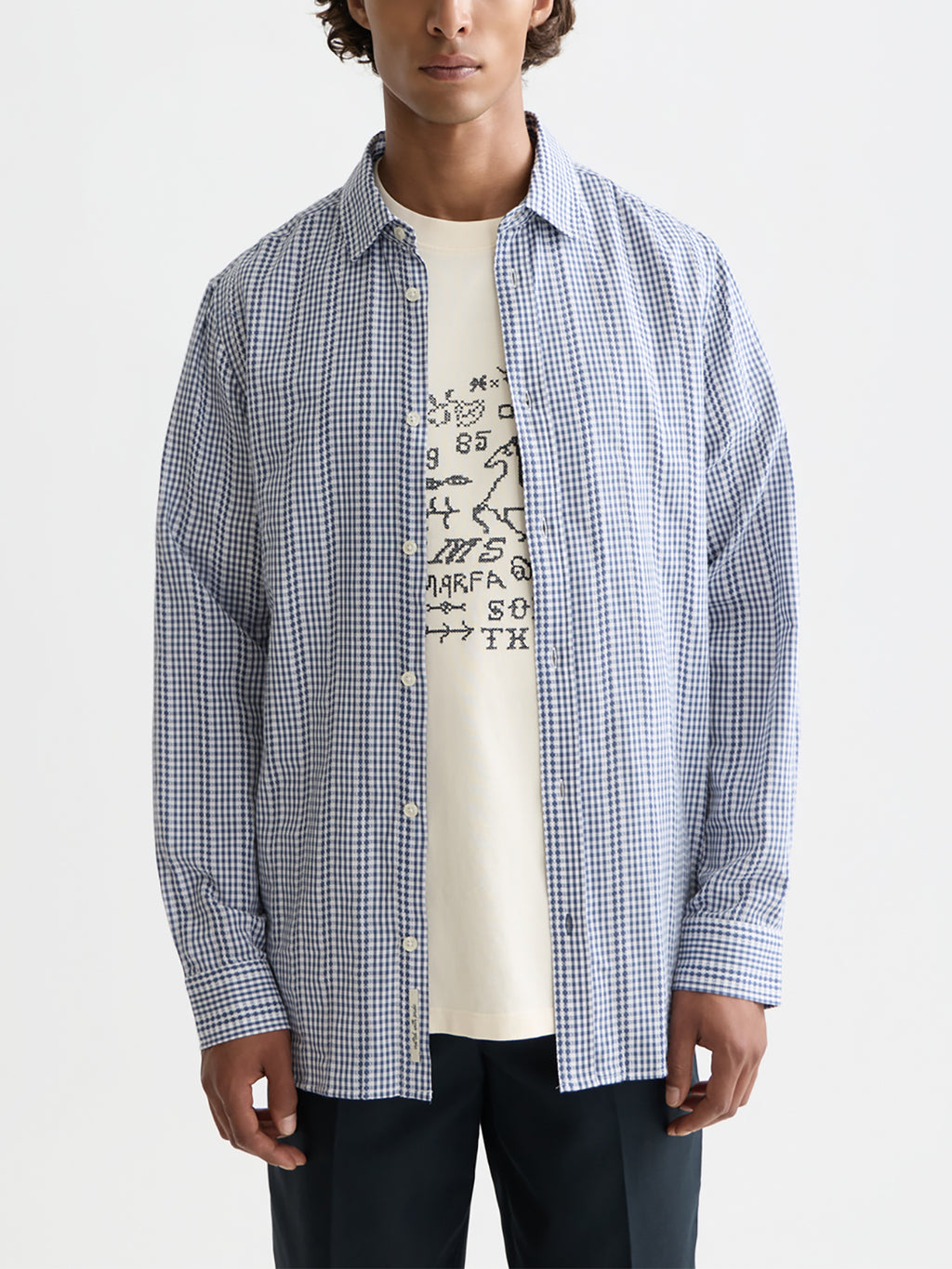 Scotch & Soda Poplin microcheck shirt - Oceana