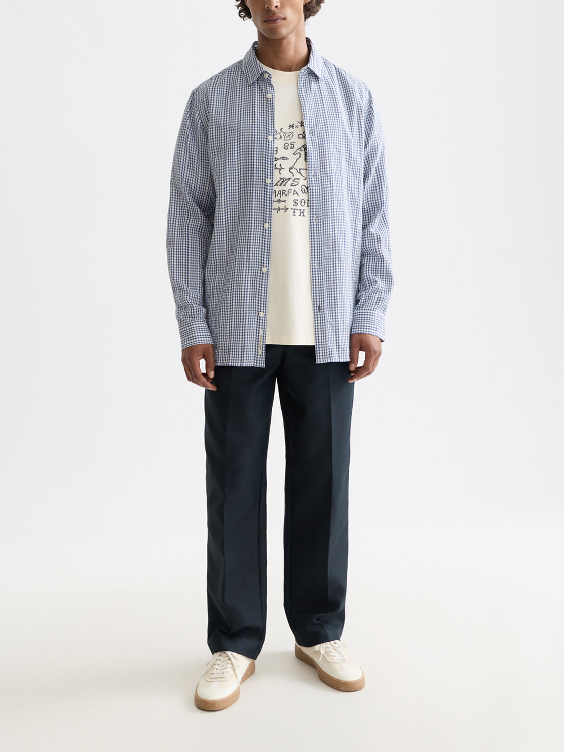Scotch & Soda Poplin microcheck shirt - Oceana