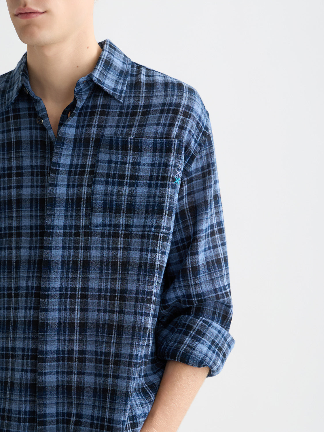 Scotch & Soda - Flannel check shirt - Blue