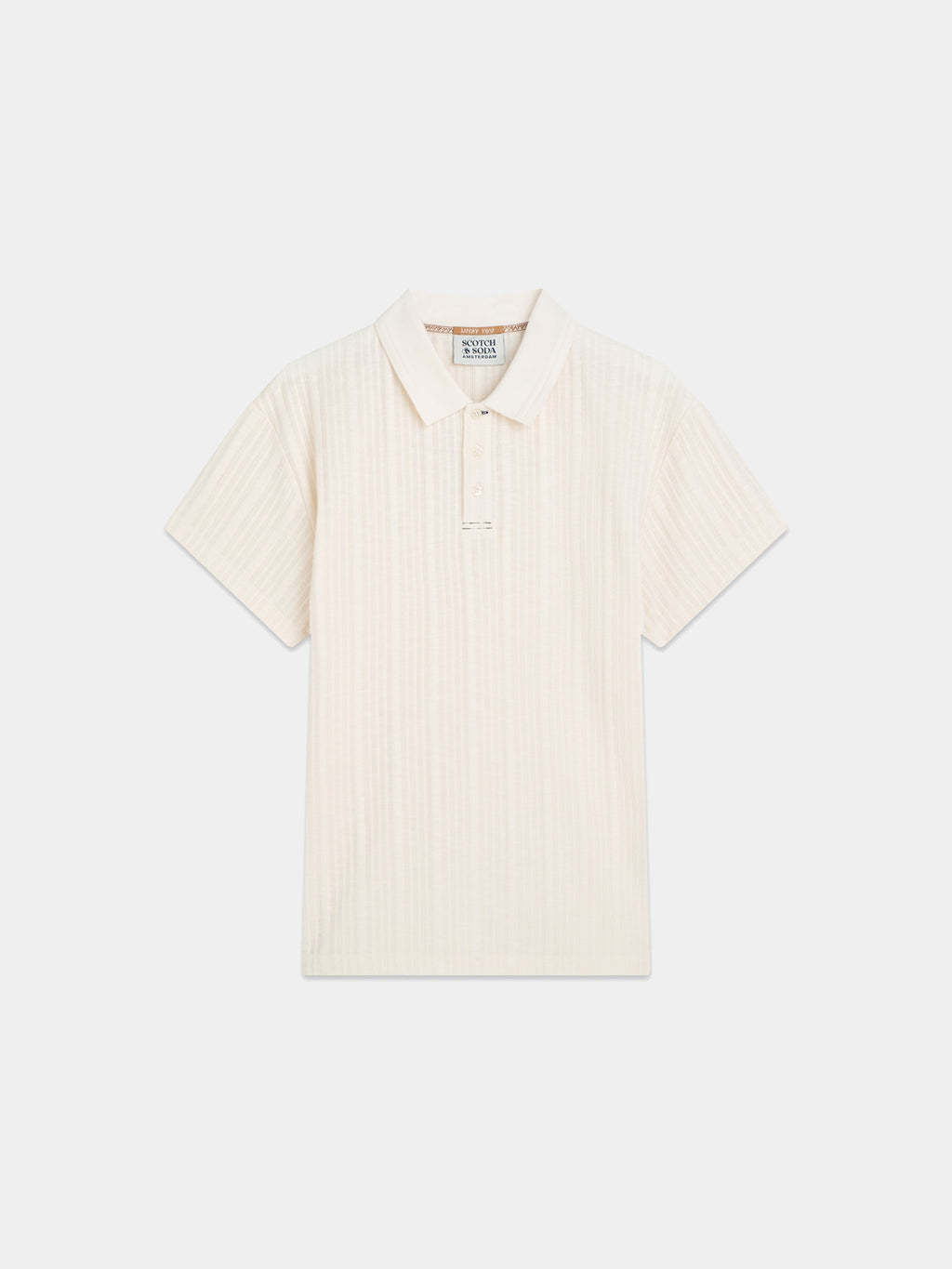 Scotch & Soda : Ribbed polo - Eggnog - Collector Store Sydney
